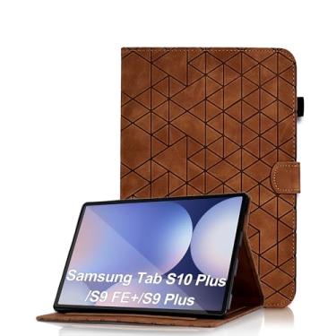 Imagem de Capa para Samsung Galaxy Tab S10 Plus 2024/S9 FE+/S9 Plus 12,4 polegadas 2023 - Capa fólio de couro PU com visualização em vários ângulos com fecho magnético, capa para tablet inteligente despertar