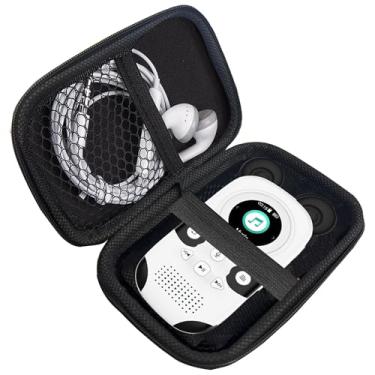 Imagem de Compatível com Lamshaw capa RUIZU MP3 Player, estojo de transporte durável de EVA Lamshaw à prova de choque e leve, compatível com MP3 Player RUIZU de 1,3 polegadas (preto)