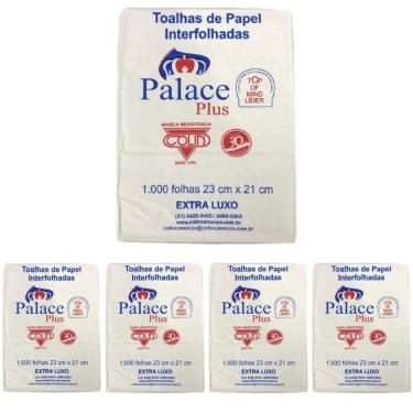 Imagem de Papel Toalha Folha Simples Interfolha Extra Luxo 23cm x 21cm 1000fls - Palace Plus Papi...