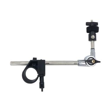 Imagem de TUOREN Suporte de prato de bateria eletrônica, braço de montagem de prato ajustável de metal com braçadeira de bateria eletrônica de 37 mm, braço de boom de almofada de prato eletrônico de percussão