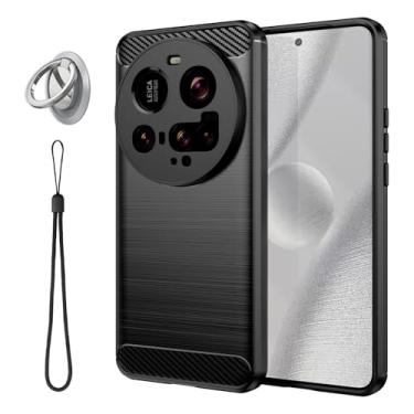 Imagem de YAJOJO [3 em 1] Capa para Xiaomi 15 Ultra, capa fina de TPU flexível com absorção de choque e proteção contra quedas para Xiaomi 15 Ultra, antiarranhões, antiderrapante, à prova de choque (preto)