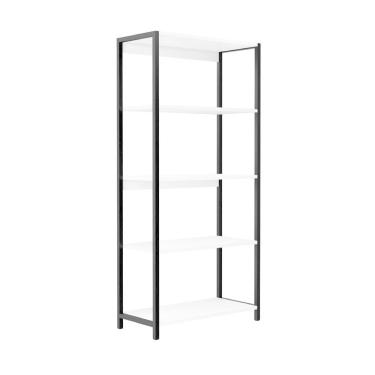 Imagem de Estante Prateleira Industrial Ferro E Mdf 5 Níveis Branca