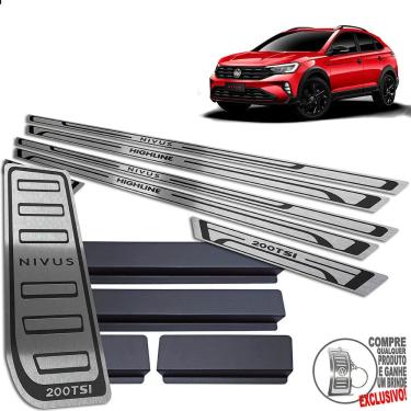 Imagem de Descanso + Soleira Nivus Highline Preto Baixo Relevo