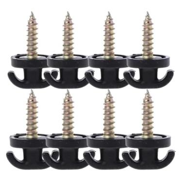 Imagem de BYYINGSUS Gancho de bolso de malha de carro fivela de malha interior de carro parafuso de fixação de parafuso de armazenamento de malha clipe de montagem de bolso (preto-08)