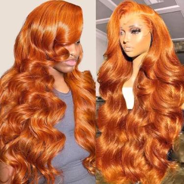 Imagem de Peruca Dochuman Ginger Lace Front Human Cabelo humano 70cm Body Wave