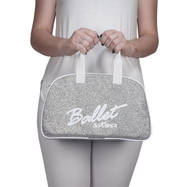Imagem de Bolsa de Mão Só Dança BG-762 Com Gliter Prata Feminino