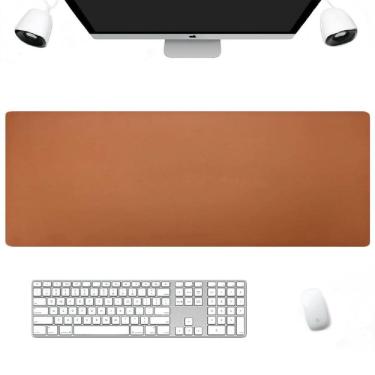 Imagem de Deskpad Gamer Em Couro 100X30Cm + Porta Copo