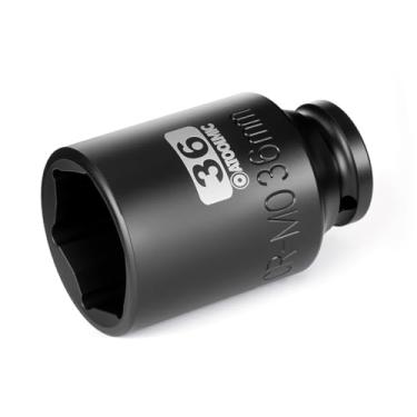 Imagem de ATOOLMIC Soquete de impacto profundo, métrico, unidade de 1/2 polegada, 36 mm, 6 pontos (AT1236L)