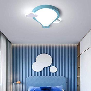 Imagem de Luminária de teto de balão de ar quente com controle remoto, luminária de teto LED regulável, desenho animado, moderna, com controle remoto, iluminação para quarto de crianças, meninos e men