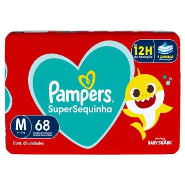 Imagem de Fralda Descartável Pampers Supersequinha Super M 68 Unidades