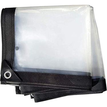 Imagem de MTYLX Lonas grandes e resistentes, lonas transparentes espessas à prova de chuva cobertura de folha de chão para barraca de plástico estufa de polietileno, transparente, 3 x 3 m