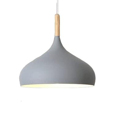 Imagem de CHENKUI Farol pendente americano Farmhouse, Abajur Macaron ajustável com cabo de madeira lustre criativo cabeça única estilo industrial kit de luminária de pendurar para sala de jantar cozinha