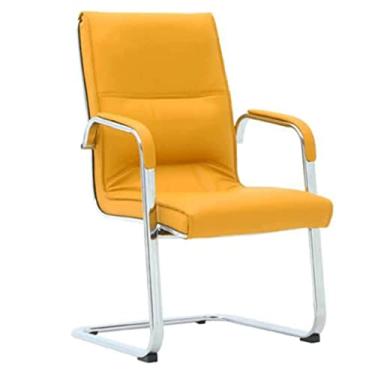 Imagem de TLTDSMYF Cadeiras de secretária de escritório cadeira de escritório com apoio de braços duplos de PU cadeira de secretária confortável cadeira ergonómica para computador armação de metal cadeiras