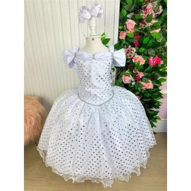 Imagem de Vestido Marie Bolinhas Branco - Elegante e Confortável para Crianças, 