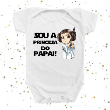 Imagem de Body Roupa Para Bebê Sou A Princesa Do Papai Star Wars Leia - Borizinh
