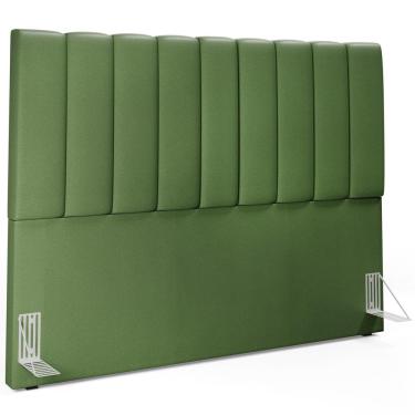 Imagem de Cabeceira Cama Box Casal Queen 160 cm Dália W01 Facto Verde Musgo - Lyam Decor