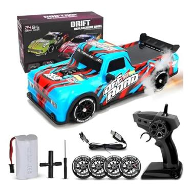 Imagem de Carrinho de Controle Remoto Porche Caminhonete com LED, Carro com Pneus de Borracha, Função Drift (CAMINHONETE AZUL)