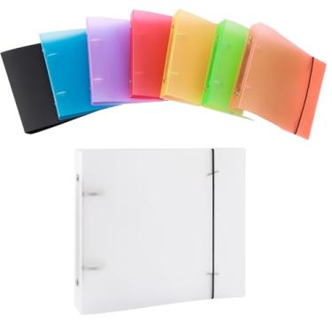 Imagem de BAOFALI 8 peças/SetFolder, capa de armazenamento de estêncil, PVC macio transparente para fichário recarregável de 15 x 15 cm, cartão, distância entre organizador de pastas de armazenamento, 2 furos é