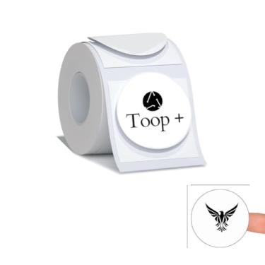 Imagem de Kit 5 Bobina Etiqueta Térmica Adesiva 50x50mm Redonda 5x5cm (1 Coluna) Rolo 75 Etiquetas cada Rolo