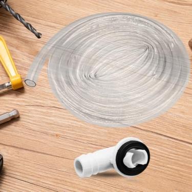 Imagem de Mangueira de drenagem de ar condicionado portátil de 9,5 cm, kit de mangueira de drenagem CA à prova de vazamento, substituição universal de tubo de drenagem de mangueira de drenagem CA com conector