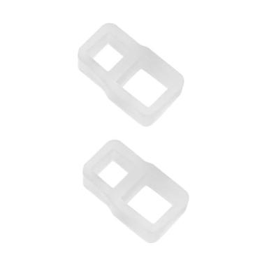 Imagem de Maçaneta de porta, 2 peças, protetores de parede, antidanos, batente de porta, tapete de proteção de silicone (branco)