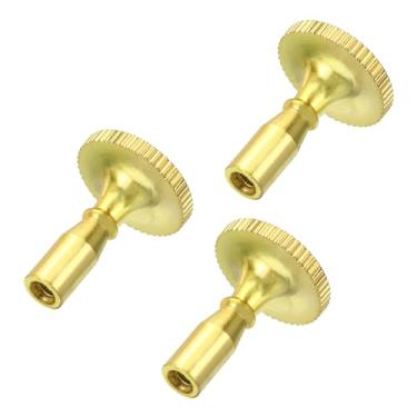 Imagem de Botão de interruptor de mudança de lâmpada liga/desliga botões de substituição com extensão de 20 mm de comprimento para soquete de lâmpada, eletroforese dourada, pacote com 3