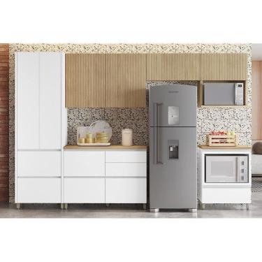 Imagem de Cozinha Modulada Nesher Rainha Gourmet 6 Peças (3aéreos+1paneleiro+2balcões) C6p39 Branca-nature-nesher