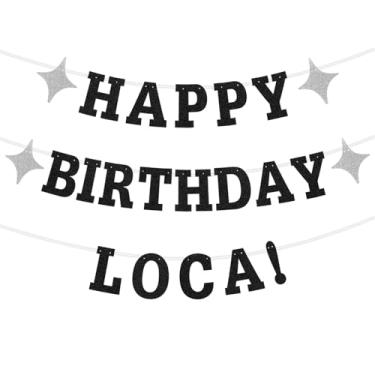 Imagem de Faixa Loca de Feliz Aniversário, Faixa Aniversário com Tema Vampiro Preto Glitter Lembrancinhas Festa Gótica e Artigos Decoração para Ela 18 21 25 e 30 Anos