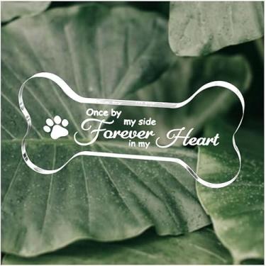 Imagem de Presentes de memorial de cachorro para perda de cachorro ornamento de acrílico em forma de osso para mulheres homens presentes de luto ideias de presentes de morte para animais de estimação perda