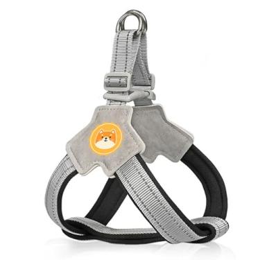 Imagem de COODEO Peitoral antipuxão para cães com enchimento de malha respirável, tiras refletivas, design antiescape, ajuste rápido para treinamento e caminhada com cães pequenos, médios e grandes (preto, G)