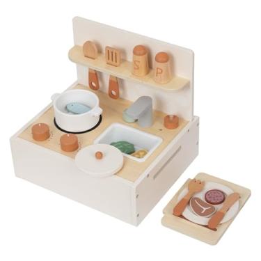 Imagem de Tooky Toy Brinquedo Educativo Madeira Conjunto Cozinha 21 Peças