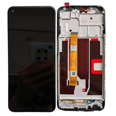 Imagem de Para Oppo A74 2021 5G CPH2197 CPH2263 Display LCD Touch Screen Digitalizador Substituição (Preto com Moldura)