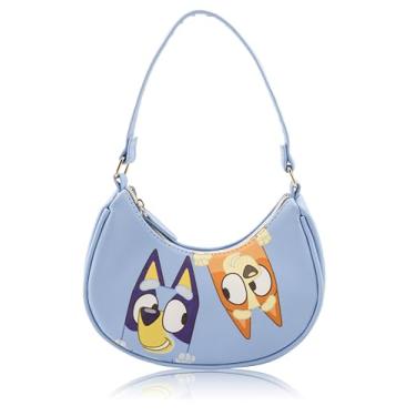Imagem de Bolsa de mão Bluey Hobo para meninas com bingo | Bolsa tiracolo oficial com alça ajustável | Bolsa pequena, bolsa pré-escolar, bolsa de uso diário ou mini bolsa de viagem para crianças a partir de 3