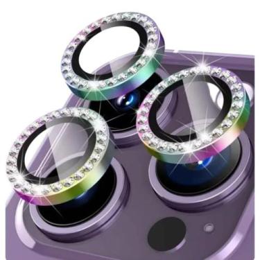 Imagem de Kit de Proteção para Lentes Brilho Strass de Celular  Compatível com i