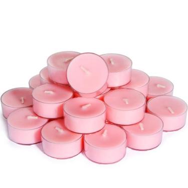 Imagem de Velas Tealight DEYBBY Cera de soja com aroma de rosa natural (24x4h)