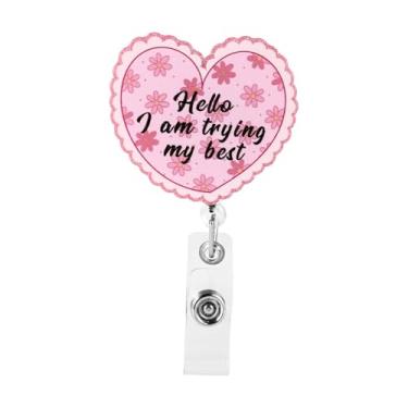 Imagem de Engraçado Carretel para Crachá de Enfermeira, Porta-Crachá Retrátil com Clipe Tipo Jacaré Porta-Identificação Fofo Acessórios para Hospitais Enfermeiras Médicos Escolas e Escritórios