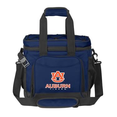 Imagem de Logo Brands Cooler NCAA Auburn Tigers Flex 24 latas – Forro selado a quente à prova de vazamento, abridor de garrafa embutido, alça de ombro ajustável - Ótimo para portas traseiras e piqueniques
