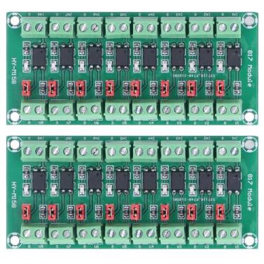 Imagem de Placa Conversora de Isolamento Optoacoplador 8 Canais - Módulo Isolado Fotoelétrico de 3,6-30V para PLC e Motor, Saída de Alto ou Baixo Nível Selecionável