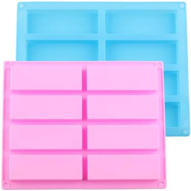Imagem de 2 moldes de barra de granola barra de chocolate molde de silicone retangular moldes de chocolate para assar Knafeh barra de pistache barra de cereais barra energética barra de nutrição conjunto de 2