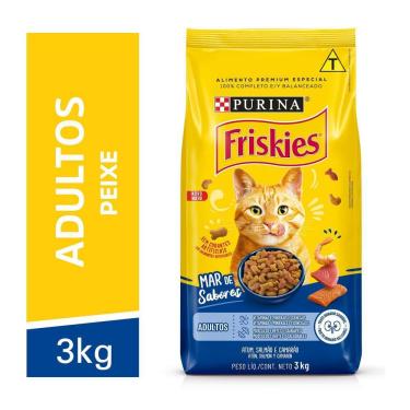 Imagem de Ração gatos adultos peixes Mar de sabores 3kg Friskies