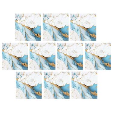 Imagem de Placa Adesiva 3D Marmore Kit 10 uni Papel de Parede Autocolante Obra Reforma Casa Cozinha Banheiro Ambiente Moderno