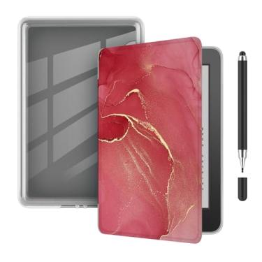 Imagem de Akacy Capa transparente e macia com estampa pintada para Kindle de 10ª geração de 15.2 cm (modelos J9G29R 2019). Capa traseira de borracha TPU de silicone flexível e fina, com cantos reforçados (23)