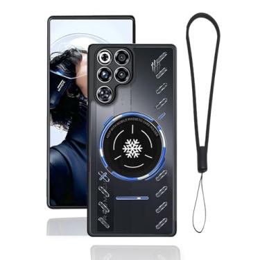 Imagem de FJIASTB Capa magnética de resfriamento para REDMAGIC 11 Pro/11 Pro+, capa protetora robusta com cordão, à prova de choque, resistente a arranhões (floco de neve) transparente