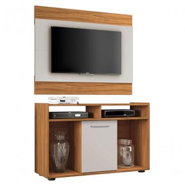 Imagem de Rack Com Painel Show Freijó Com Off White - Notável