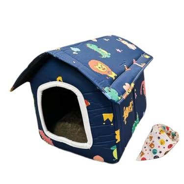 Imagem de MFMEXUL Abrigo para Gatos de Rua, Casinha para Gatos Que Vagam Livremente, Suprimentos para Animais de Estimação, Toca Dobrável E Aconchegante para Animais de, M Blue