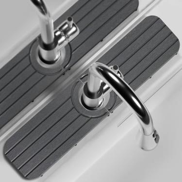 Imagem de Tapete de torneira para pia de cozinha - torneira de 50 x 10 cm protetor contra respingos para balcão de banheiro, tapete de diatomita absorvente, bandeja de pia de pedra de secagem rápida, evita