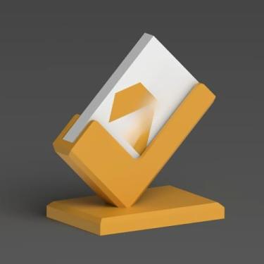 Imagem de Expositor Para CartõEs De Visita, Mesa Multifuncional, Estante Para Sala De Estar E áRea De RecepçãO(Amarelo)