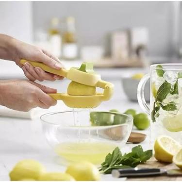 Imagem de Espremedor 2 em 1 de Limão e Laranja Giratório Ideal para Suco e Caipirinha