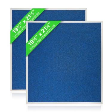 Imagem de Filtro de bobina de ventilador 317659-403 compatível com Bryant Carrier Payne Trane HVAC KFAFK0312LRG (49-3/10.2 cm x 21-1/5.1 cm x 2.5 cm), filtro de mídia lavável de porco em moldura de alumínio