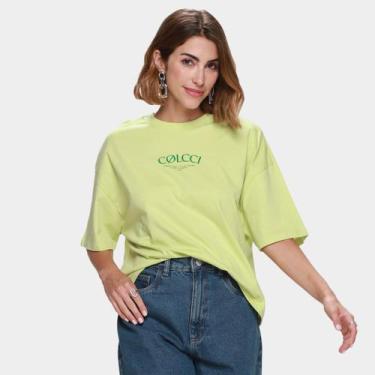 Imagem de Camiseta Colcci 1986 Feminina, Verde escuro, G